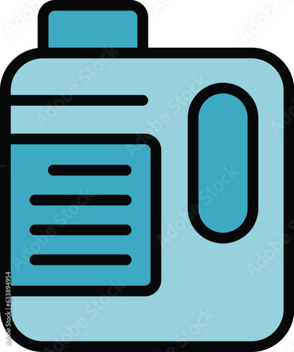 Cleaner canister icon outline vector. Professional company. Home service color flat