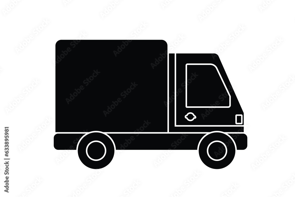 Vector Silhouette Cargo Shipping Van Truck Icon Illustration, Fast Delivery Concept, Truck and shipment and transportation. Big car vector design. Cargo Truck Vector Design Element. Shipping Service. Vector Silhouette Cargo Shipping Van Truck Icon Illustration, Fast Delivery Concept, Truck and shipment and transportation. Big car vector design. Cargo Truck Vector Design Element. Shipping Service.