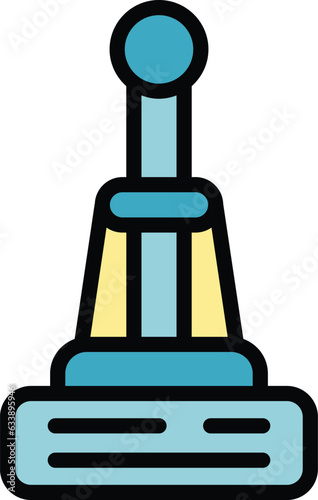 Modern floor mop icon outline vector. Home service. Cleaner work color flat