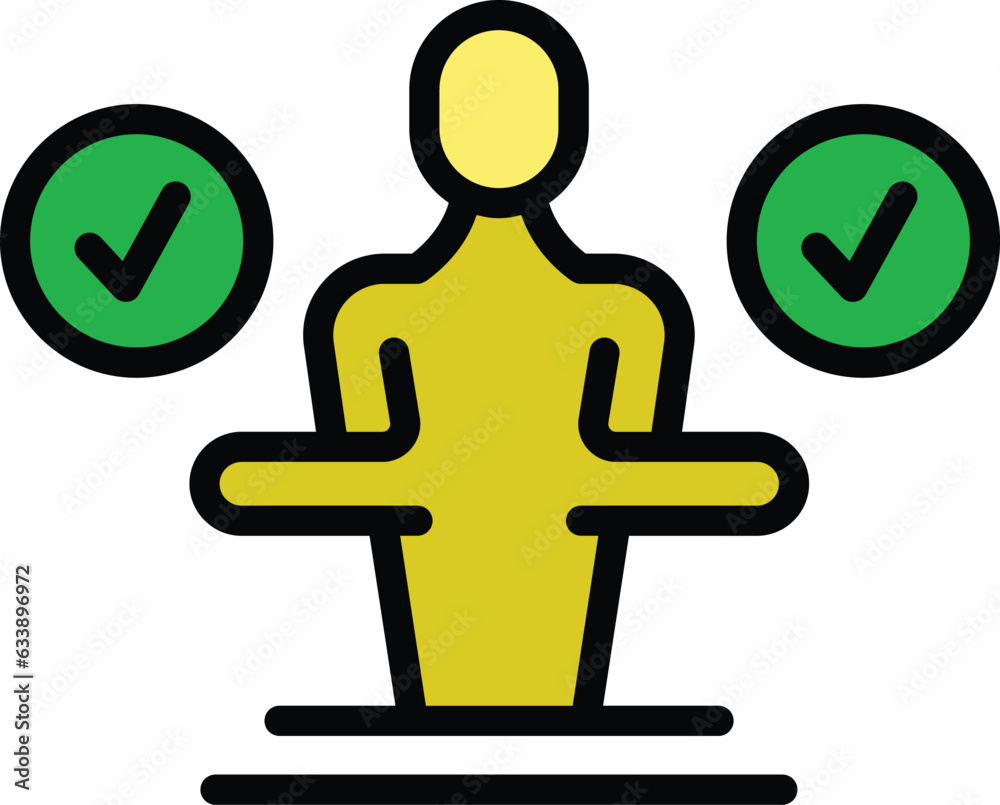 Speaker leader icon outline vector. Kol key. Social strategy color flat Speaker leader icon outline vector. Kol key. Social strategy color flat