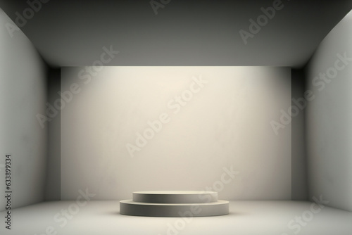 brutalist concrete podium background for product display