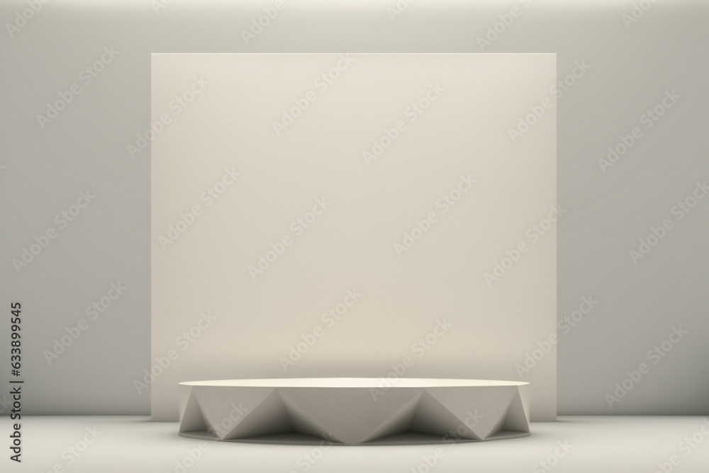 Fototapeta premium brutalist concrete podium background for product display