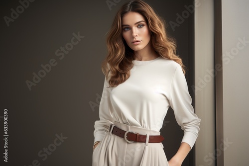 Minimalist Outfit with a Statement Belt, Generative AI