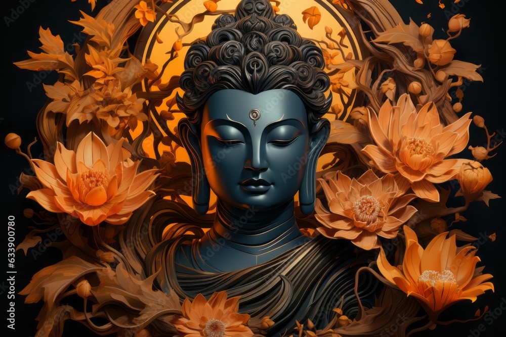 ブッダ像,Generative AI AI画像 ブッダ像,Generative AI AI画像