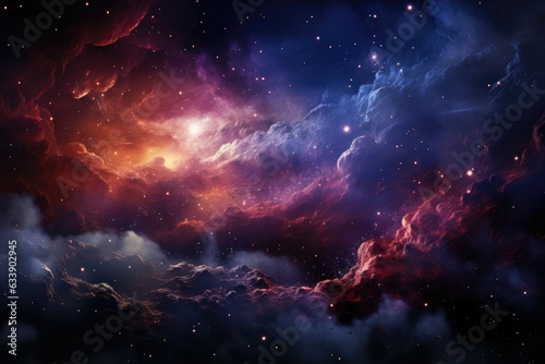 Galactic Odyssey Unveiled  Mesmerizing Cosmic Backdrops Infused with Nebulae  Stars  and Galaxies  Crafting an Ideal Cosmic Haven for Inspiring Space-Themed Design Innovations and ImaginaGenerative AI