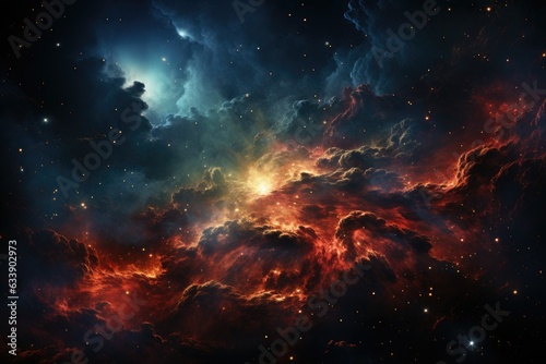Starry Dreamscape Imagined: Enigmatic Cosmic Backgrounds Adorned with Nebulae, Stars, and Galaxies, Creating a Celestial Canvas for Astral Aesthetics in Space-Themed Designs and Artistic Generative AI