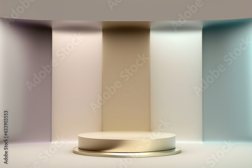 metallic minimalist podium background for product display