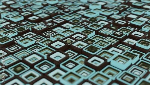 3d background abstract. Satisfying abstract animation.  Motion geometric cubes. 4k seamless looped video.