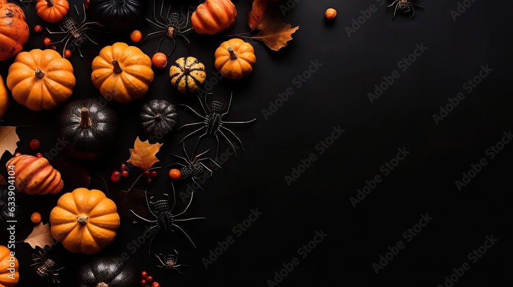 thanksgiving banner halloween decoration background generative ai thanksgiving banner halloween decoration background generative ai