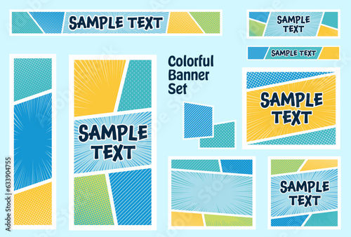 バナーセット_漫画_カラフル