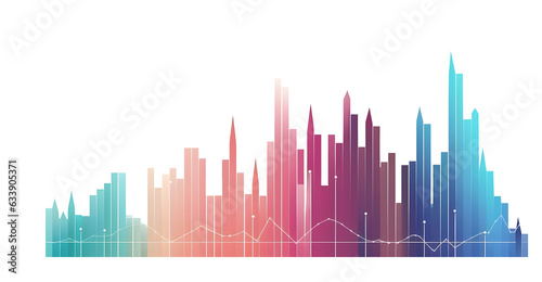 data graph illustration. AI Generated