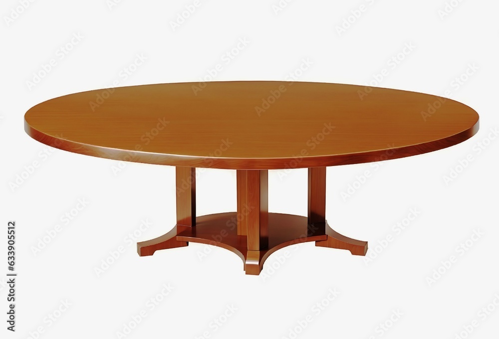 Wooden table isolated on white background Generative Ai Wooden table isolated on white background Generative Ai