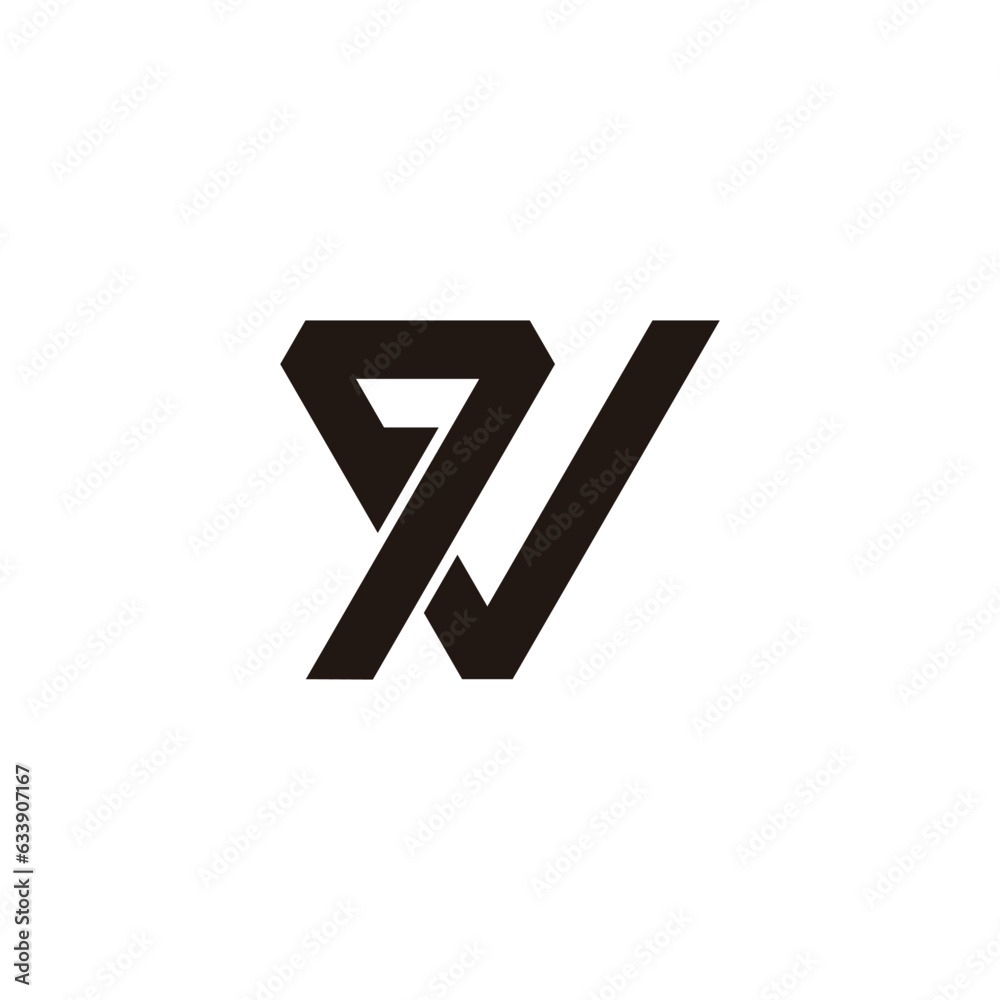 Fototapeta premium letters v7 simple geometric logo vector