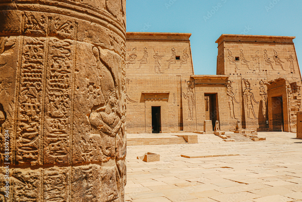 temple of horus edfu country - obrazy, fototapety, plakaty 