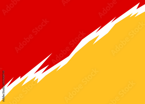 Two side background separated with spike line pattern