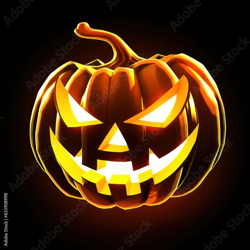 Halloween Greeting Card, Childrens Book Illustration, Generative AI