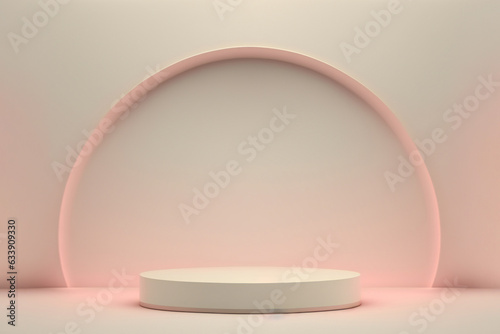 pink minimalist podium background for product display
