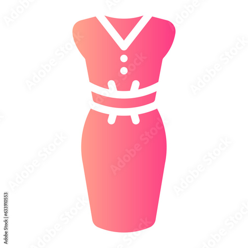 pencil dress Gradient icon