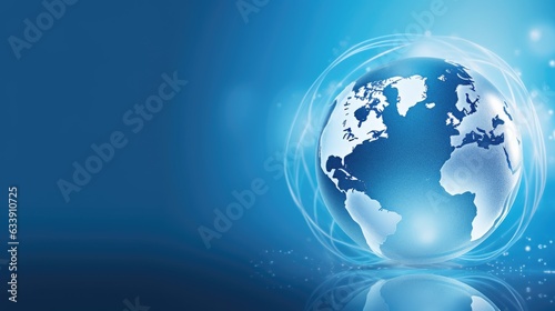 Globe on abstract technology background 