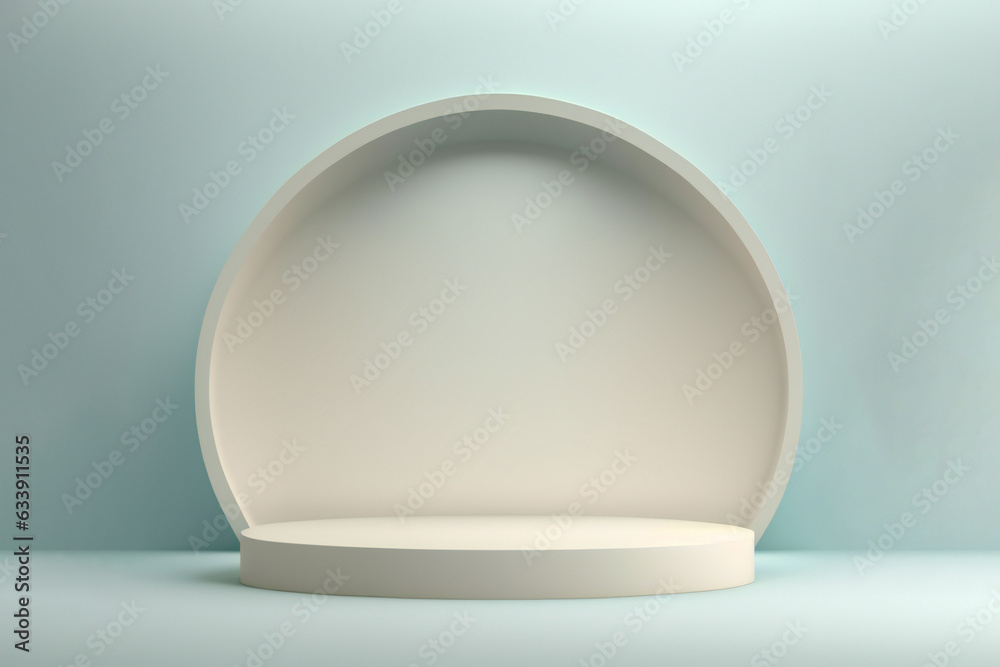 cyan minimalist podium background for product display cyan minimalist podium background for product display