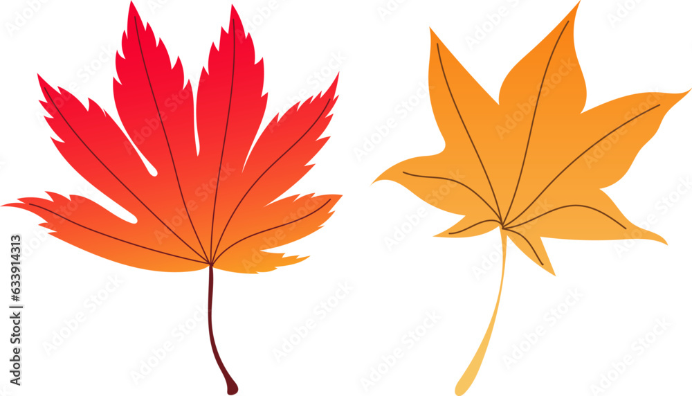 단풍잎 가을 벡터 일러스트 Stock Vector | Adobe Stock