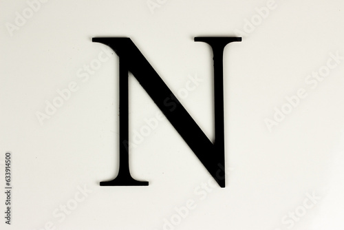 Capital letter on white background - black color letter in capital letters