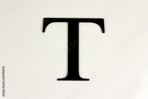 Capital letter on white background - black color letter in capital letters