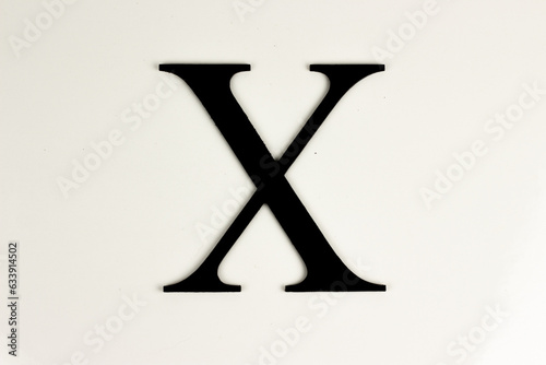 Capital letter on white background - black color letter in capital letters