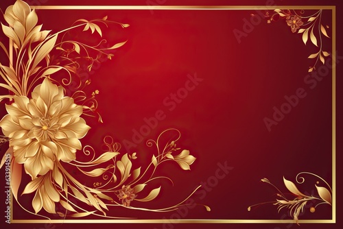 Red and gold elegant abstra...