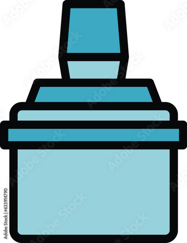 Osmosis tank icon outline vector. Water filter. System purification color flat