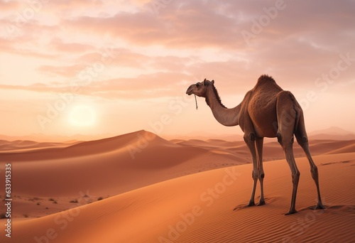 camel in the desert