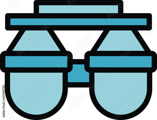 Osmosis system icon outline vector. Water filter. Plant equipment color flat