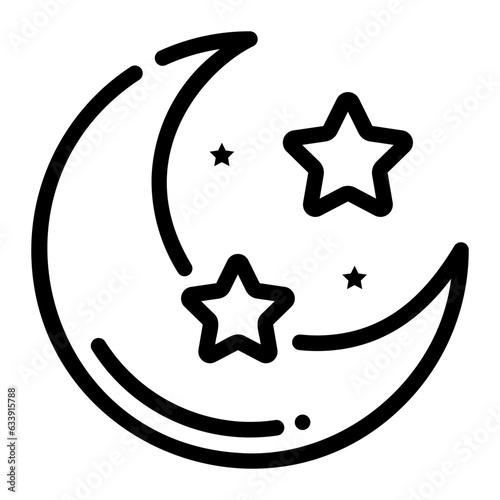 moon Line Icon