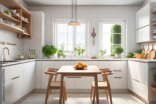modern kitchen interior. Generative AI © Younok
