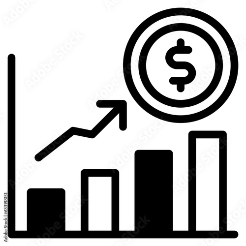 graph with dollar sign