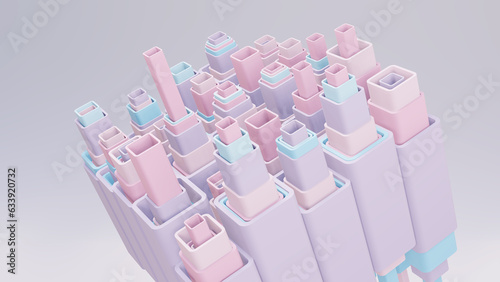 3d background abstract. Satisfying abstract minimalist geometric cubes. 8k seamless
