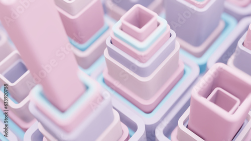 3d background abstract. Satisfying abstract minimalist geometric cubes. 8k seamless