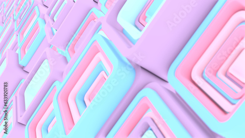 3d background abstract. Satisfying abstract minimalist geometric cubes. 8k seamless