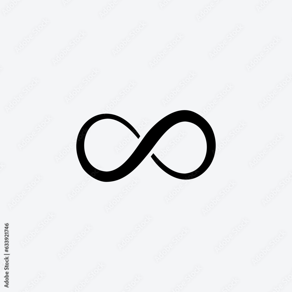 Infinity icon flat vector illustration. Infinity icon flat vector illustration.