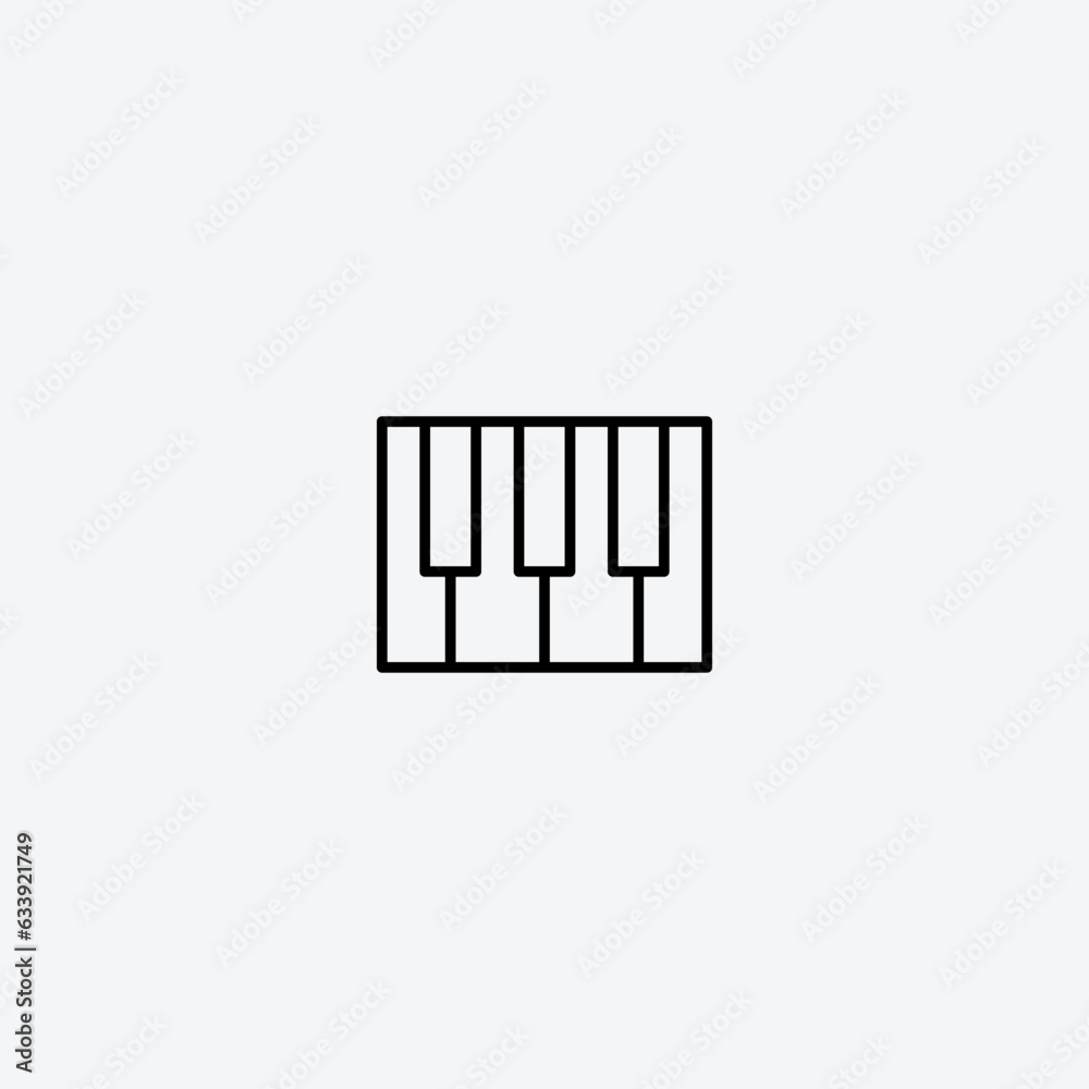 Piano line icon vector illustration