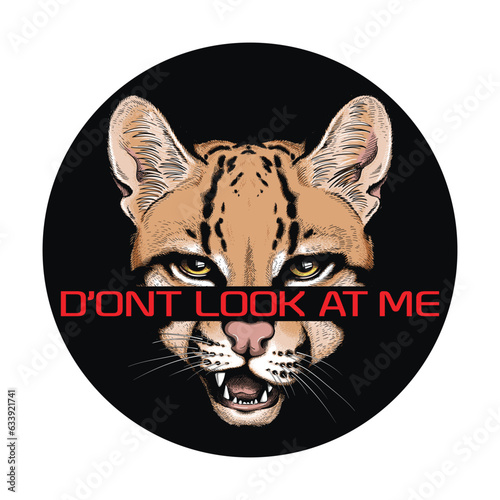 Photography Angry ocelot head
