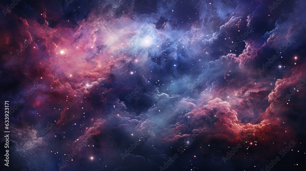 Naklejka premium deep space galaxy in starry universe. science background. generative AI