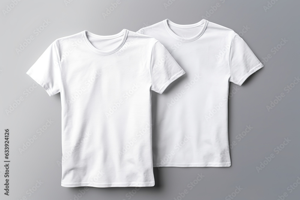 Blank white t shirt template for mockup in white background Blank white t shirt template for mockup in white background