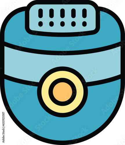 Epilator icon outline vector. Hair epilation. Skin beauty color flat