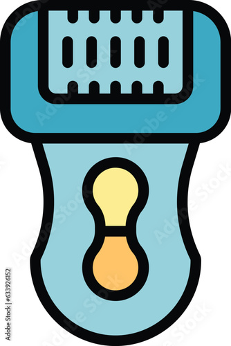 Epilator care icon outline vector. Hair epilation. Cream removal color flat