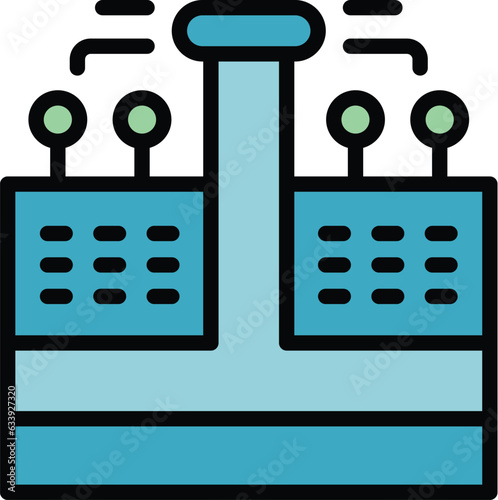 Modern irrigation system icon outline vector. Water drip. Garden farm color flat