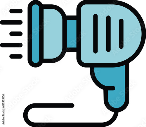 Handle sprinkler icon outline vector. Water system. Farm pipe color flat