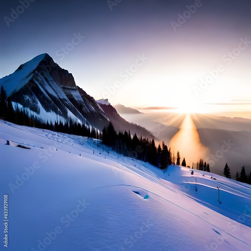 ski resort in winter