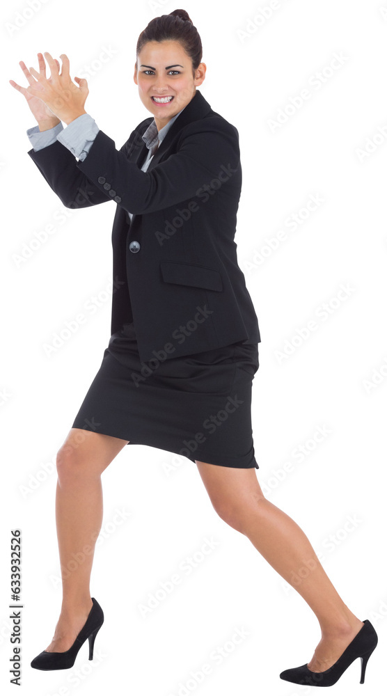 Digital png photo of caucasian businesswoman on transparent background Digital png photo of caucasian businesswoman on transparent background