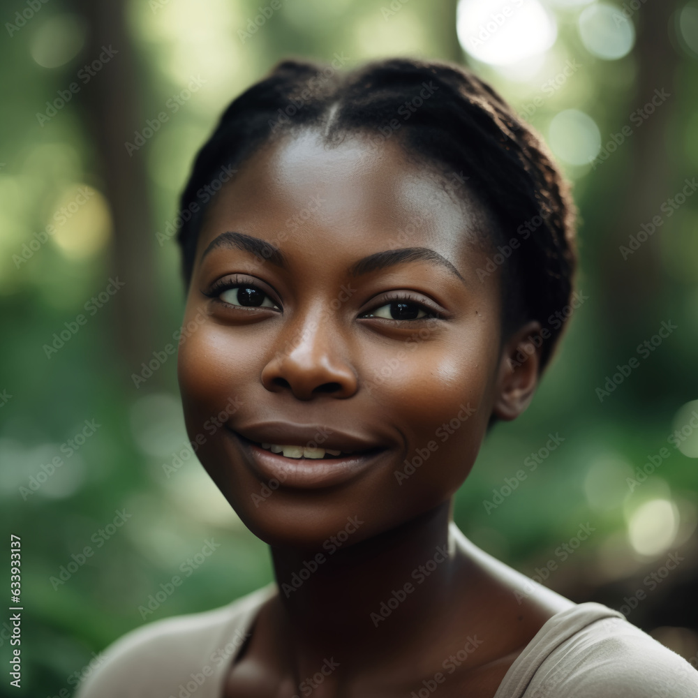 a woman embracing her natural beauty. She may be wearing minimal makeup 